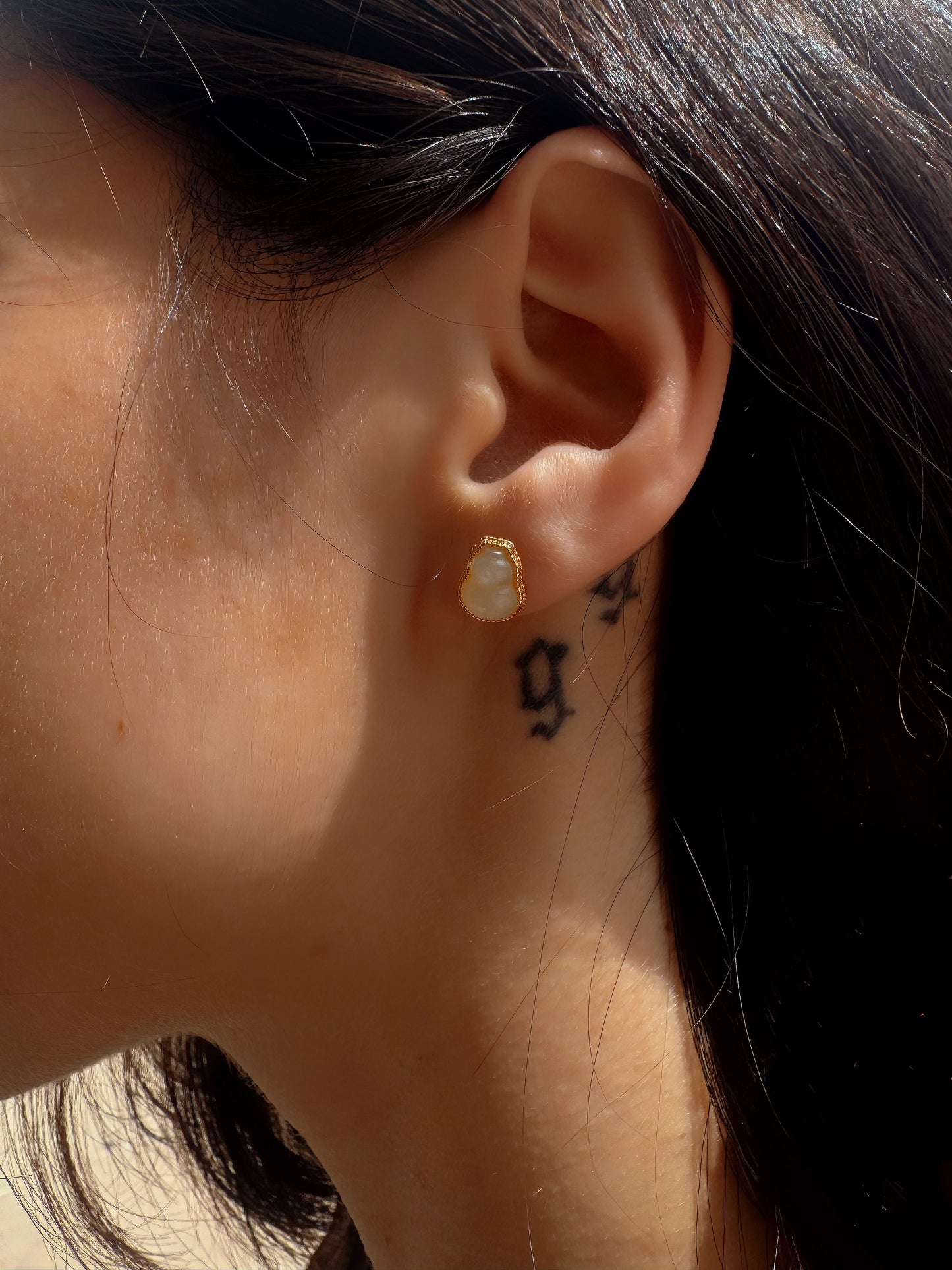 Daily Matcha Duo - Jade Stud Earring Set