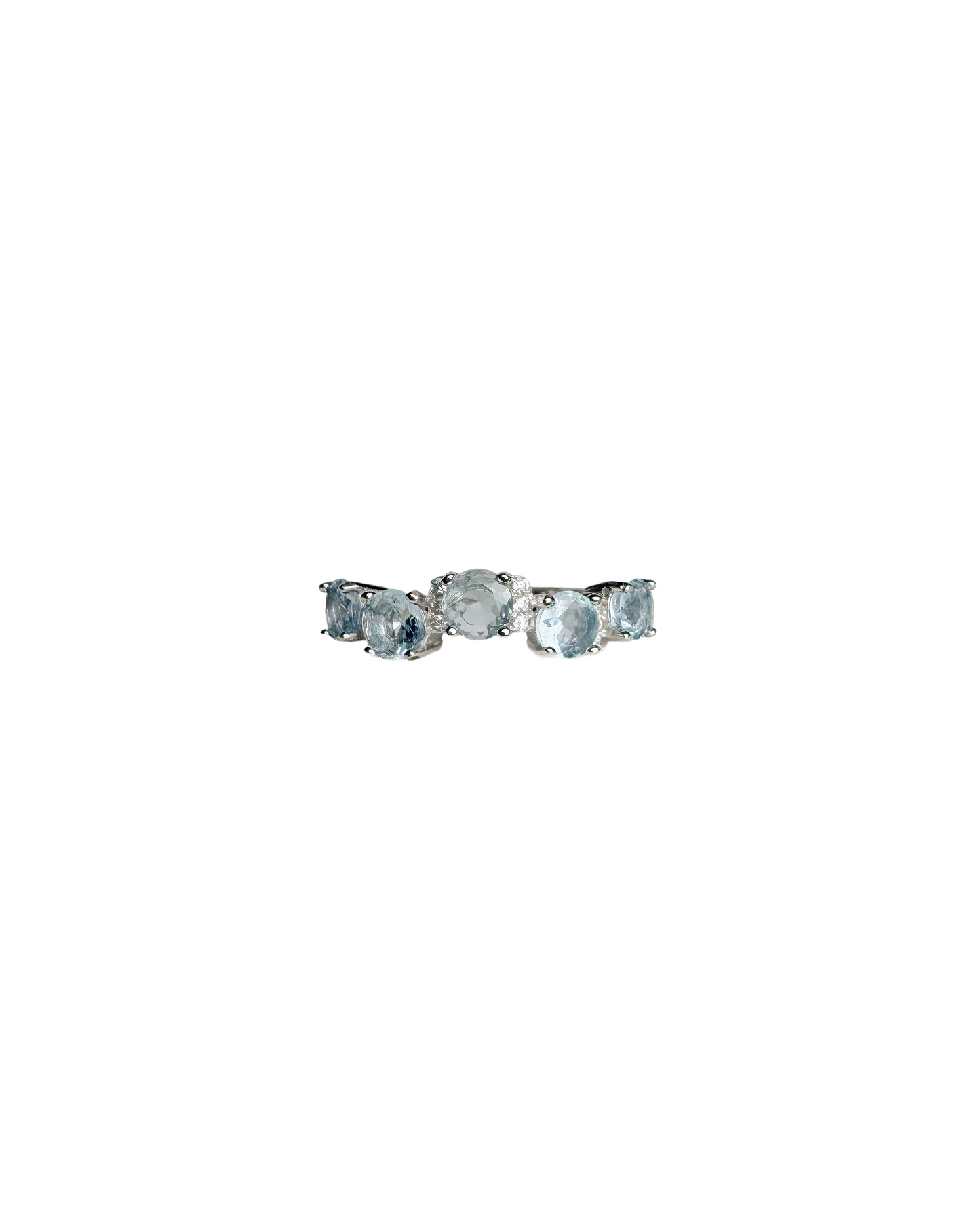 aquamarine silver band front look