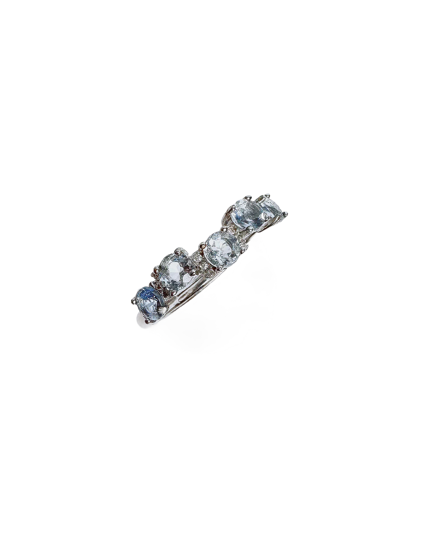 aquamarine silver band side look