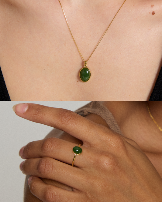 Oval Jade Set