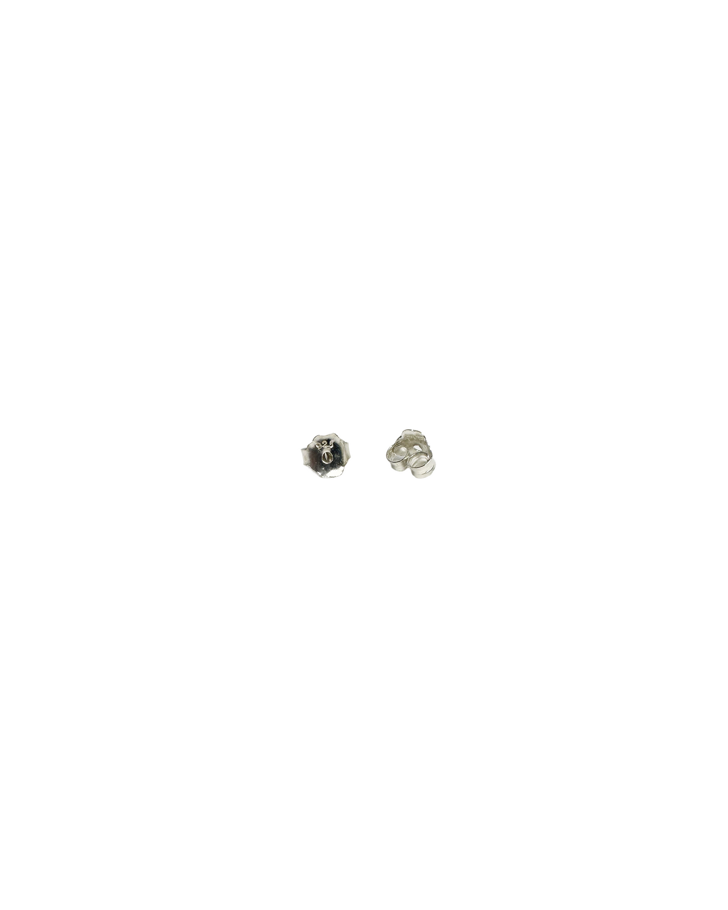 Natural peridot studearrings in 925 sterling silver claw setting back.