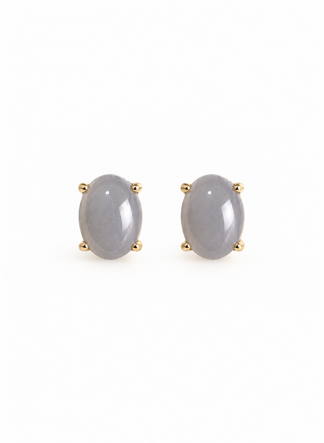 Violet Haze Jade Stud Earrings