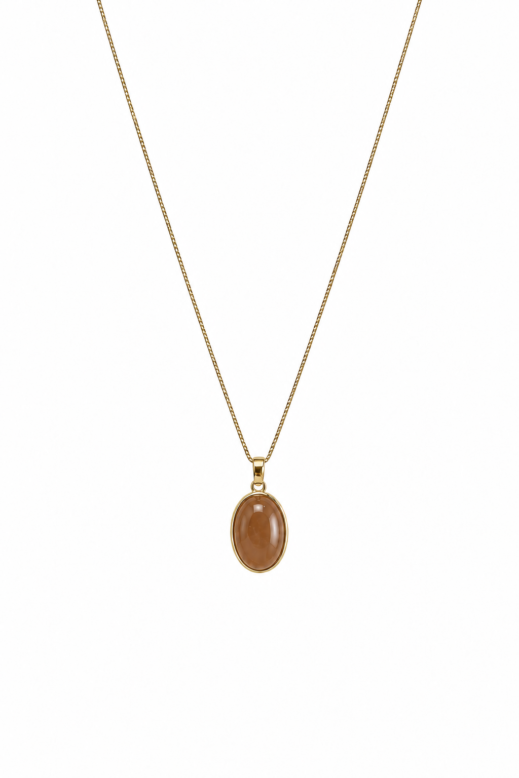 Caramel Glow Jade Pendant Necklace