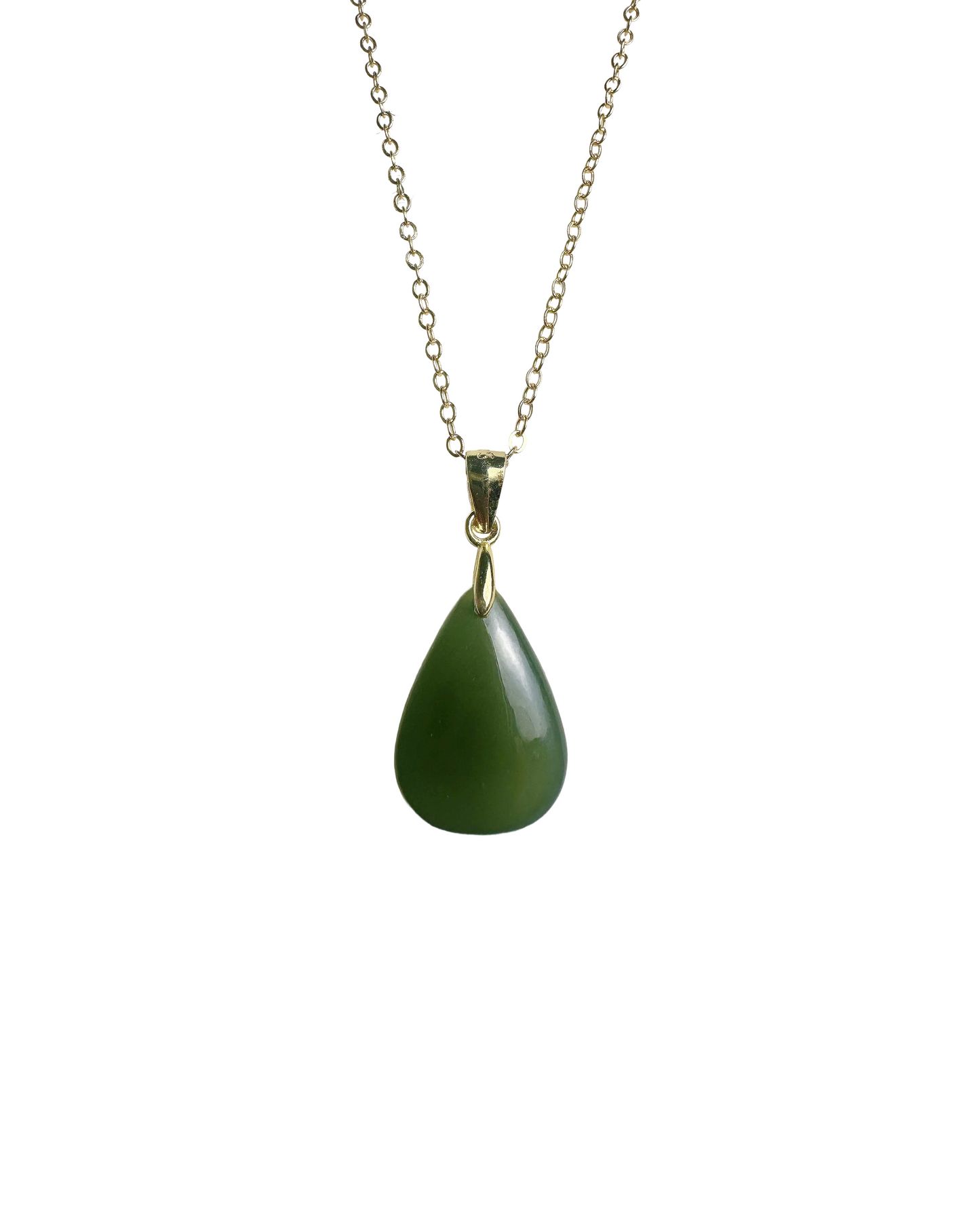 Dewdrop Jade Silver Necklace