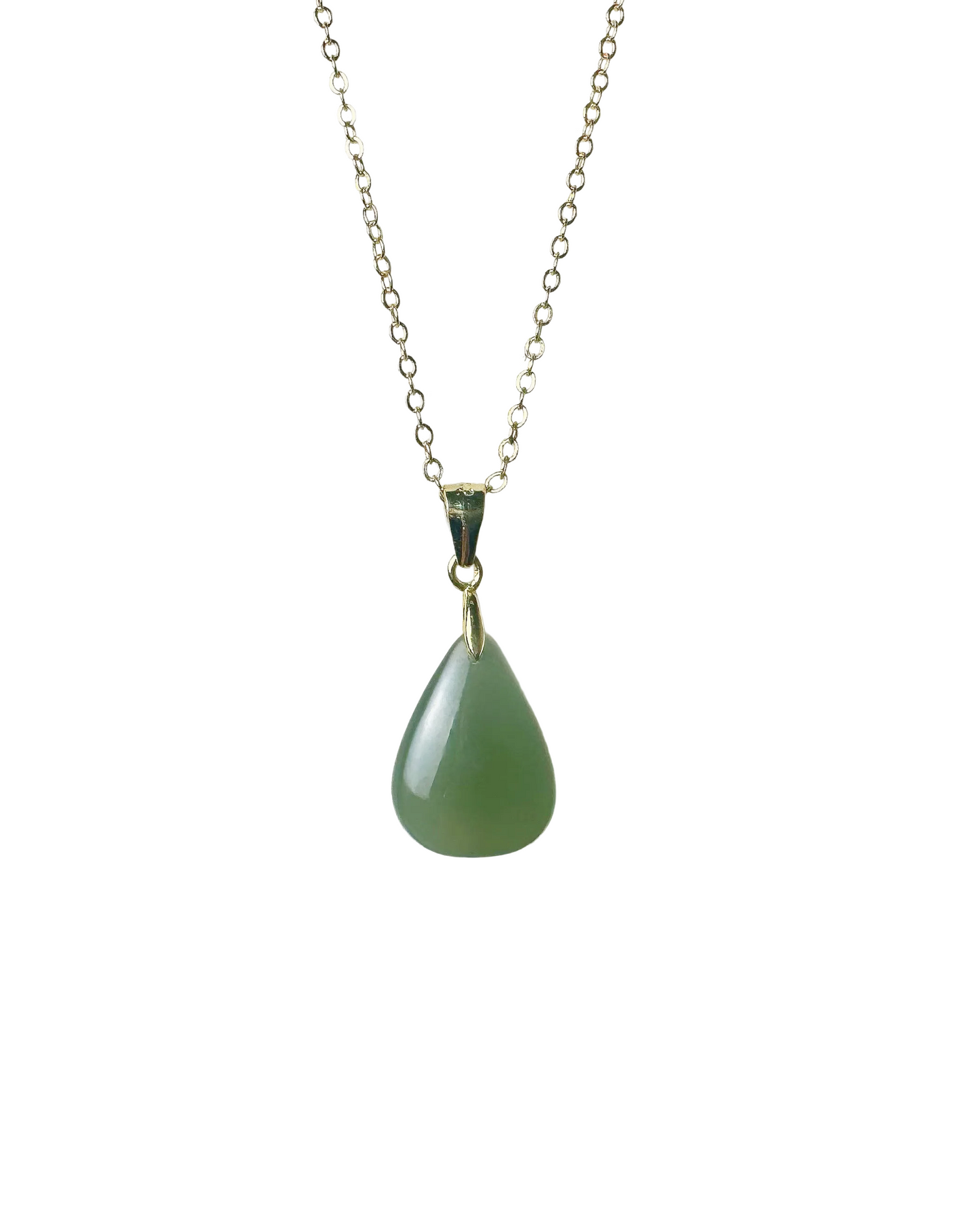 Dewdrop Jade Silver Necklace