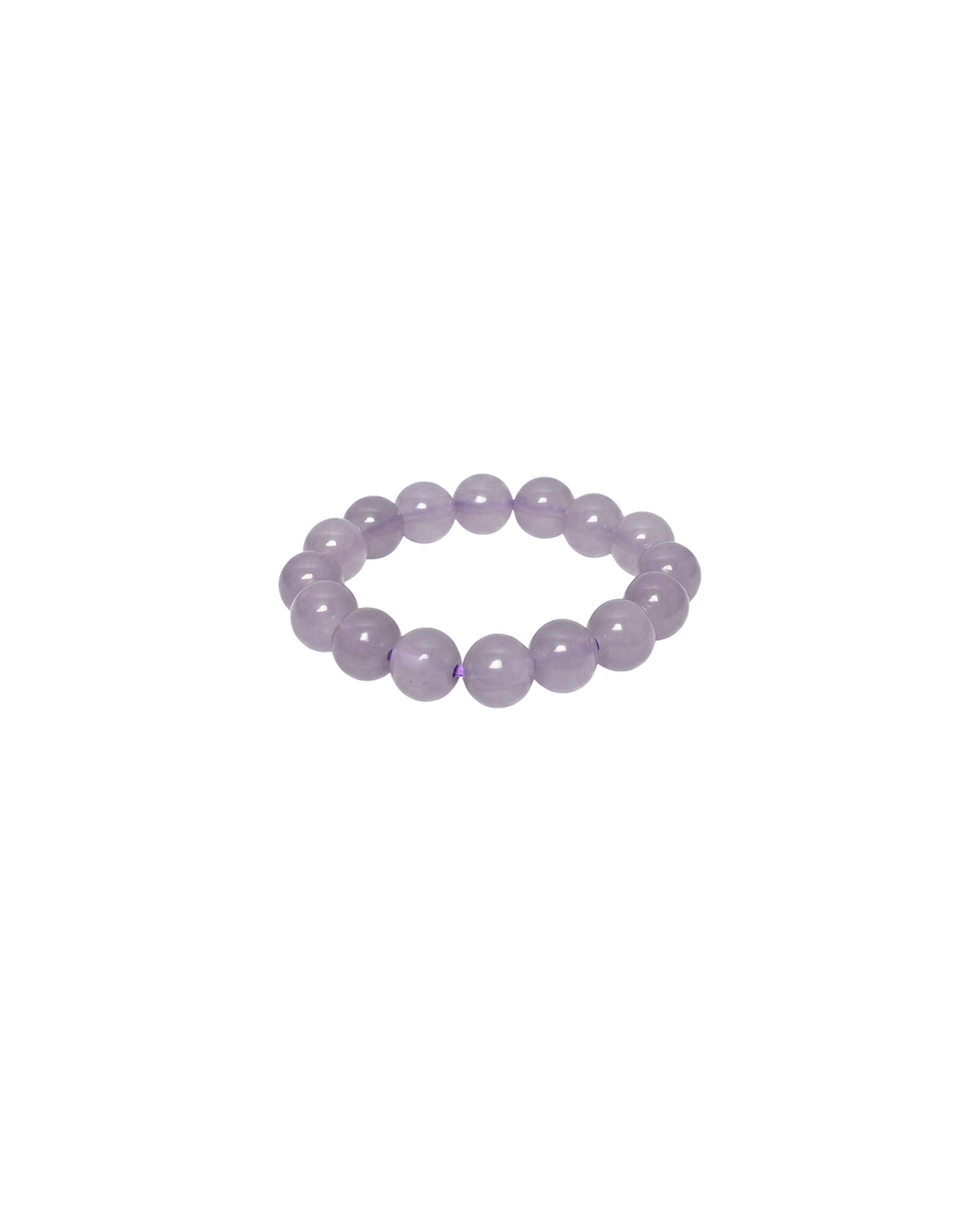 Smoky Purple Nephrite Jade Bead Stacking Ring