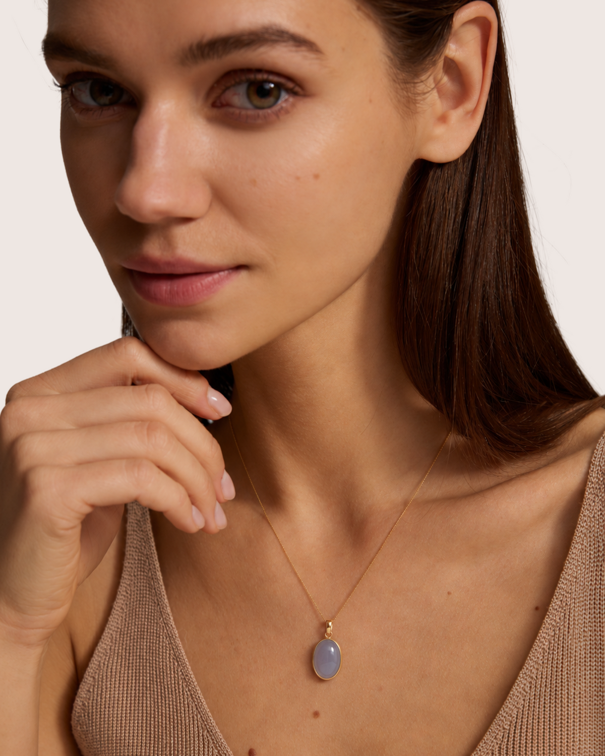 Violet Haze Jade Pendant Necklace