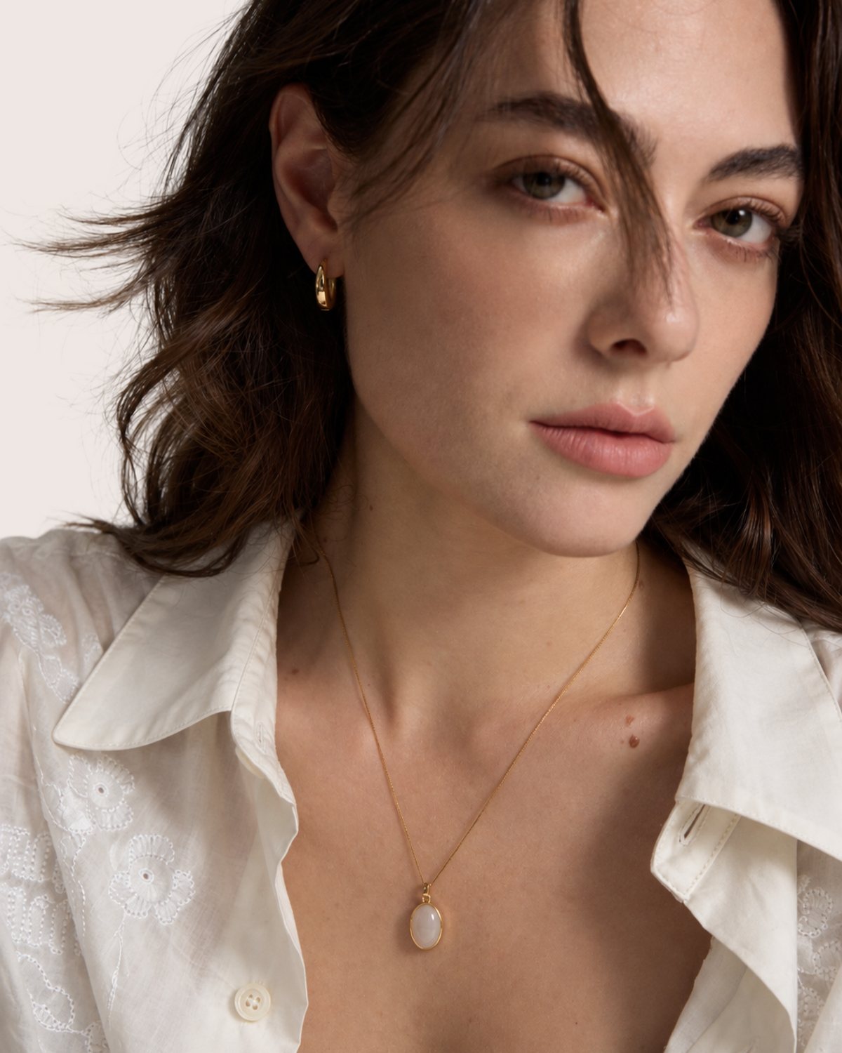 Blush Lotus Jade Pendant Necklace