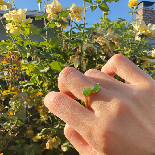 Green Orbit Jade Ring