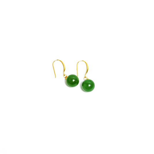 Green Jade Drop Earrings