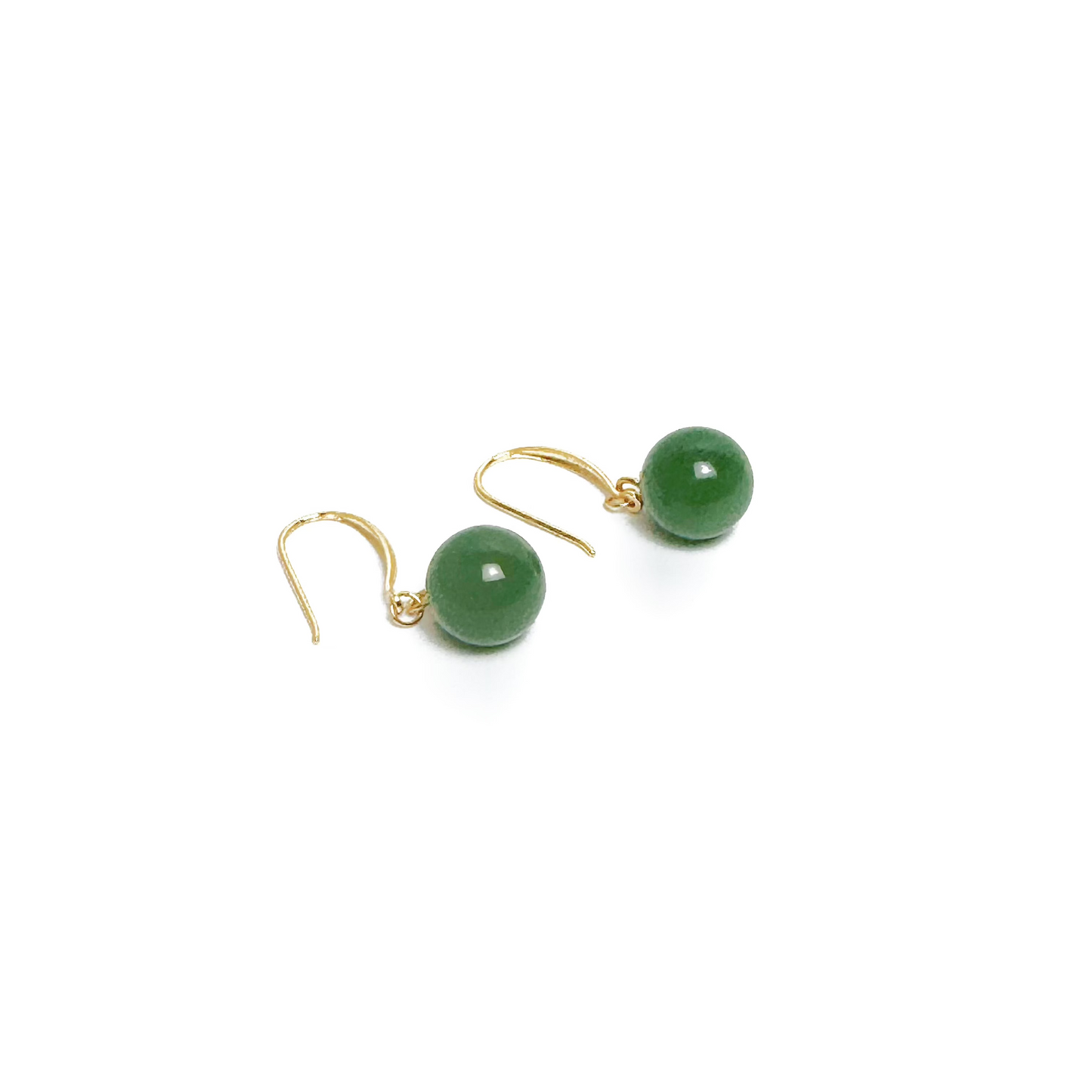 Green Jade Drop Earrings