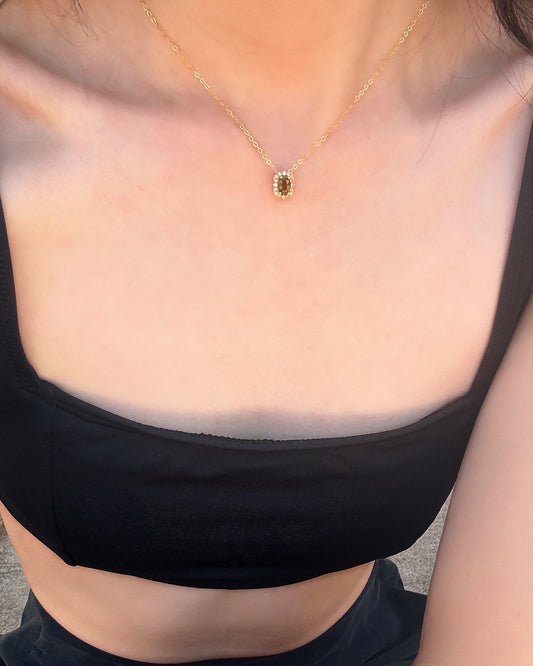 Enchanted Mirror Tourmaline Silver Necklace
