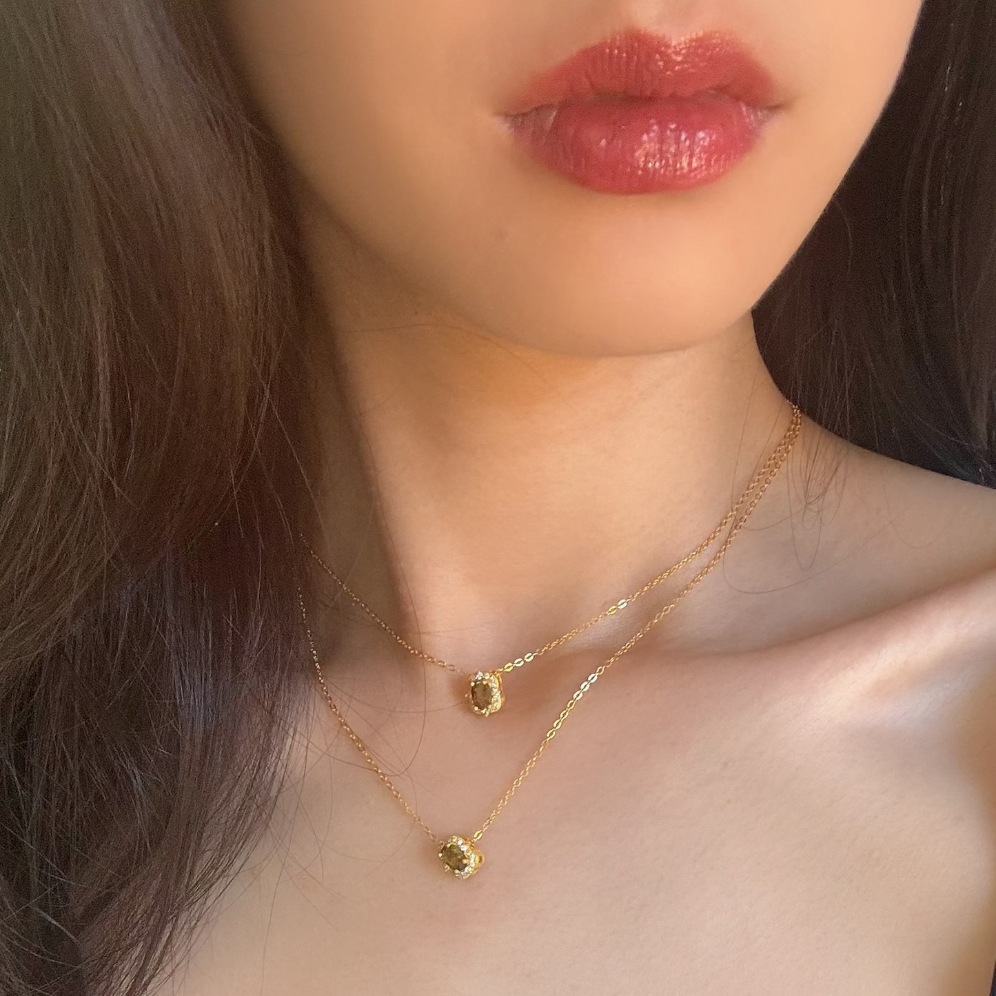 Enchanted Mirror Tourmaline Silver Necklace