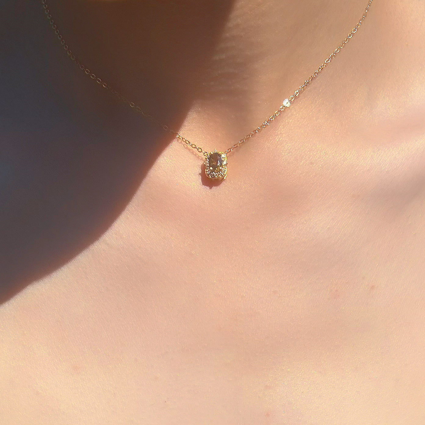 Enchanted Mirror Tourmaline Silver Necklace