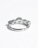 aquamarine silver band back with adjustable band