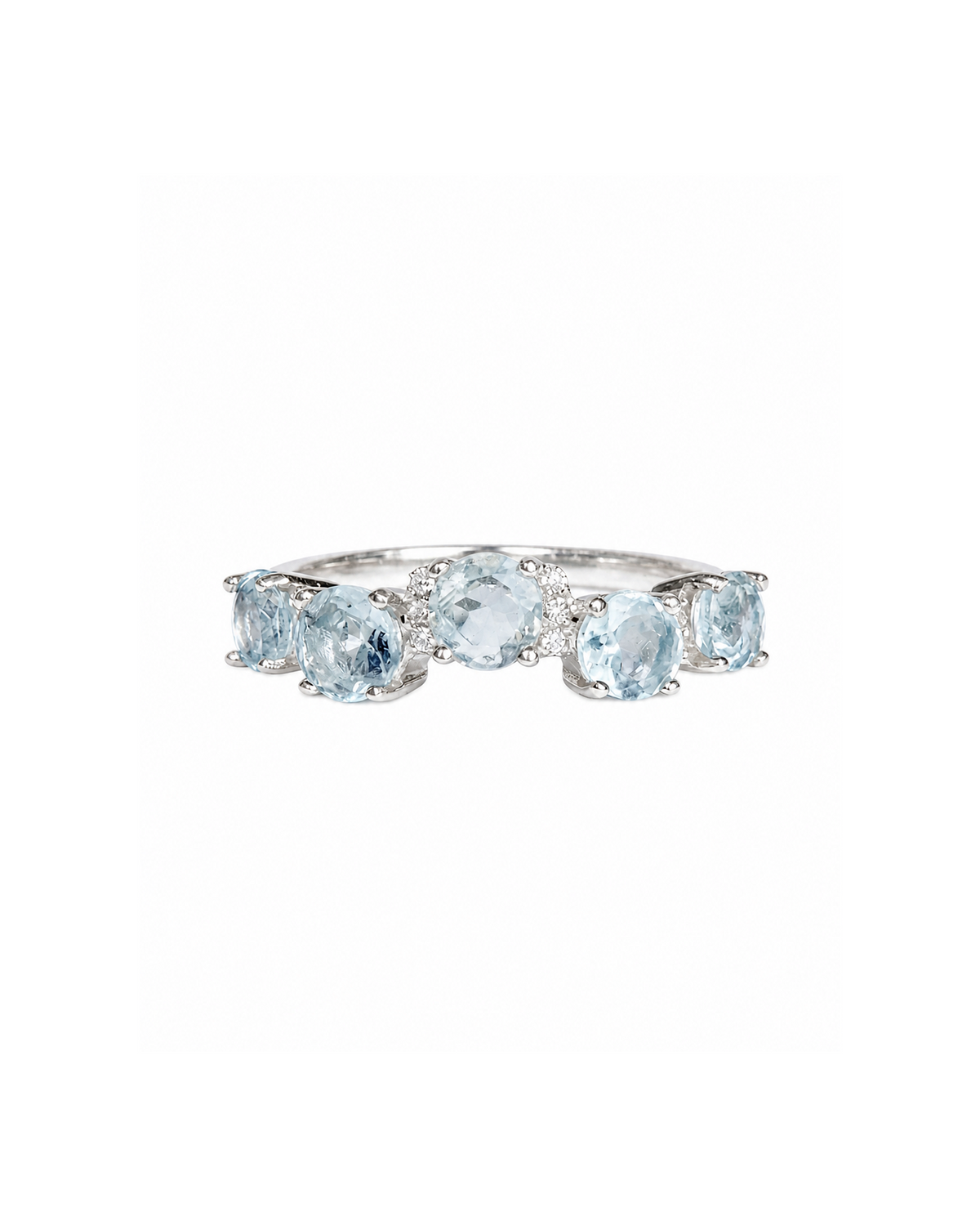 Wave Aquamarine Ring