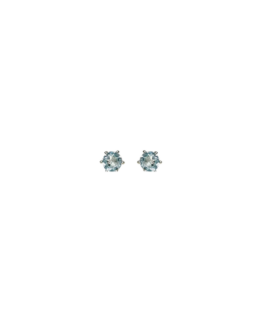 Aquamarine Ocean Whisper Stud Earrings