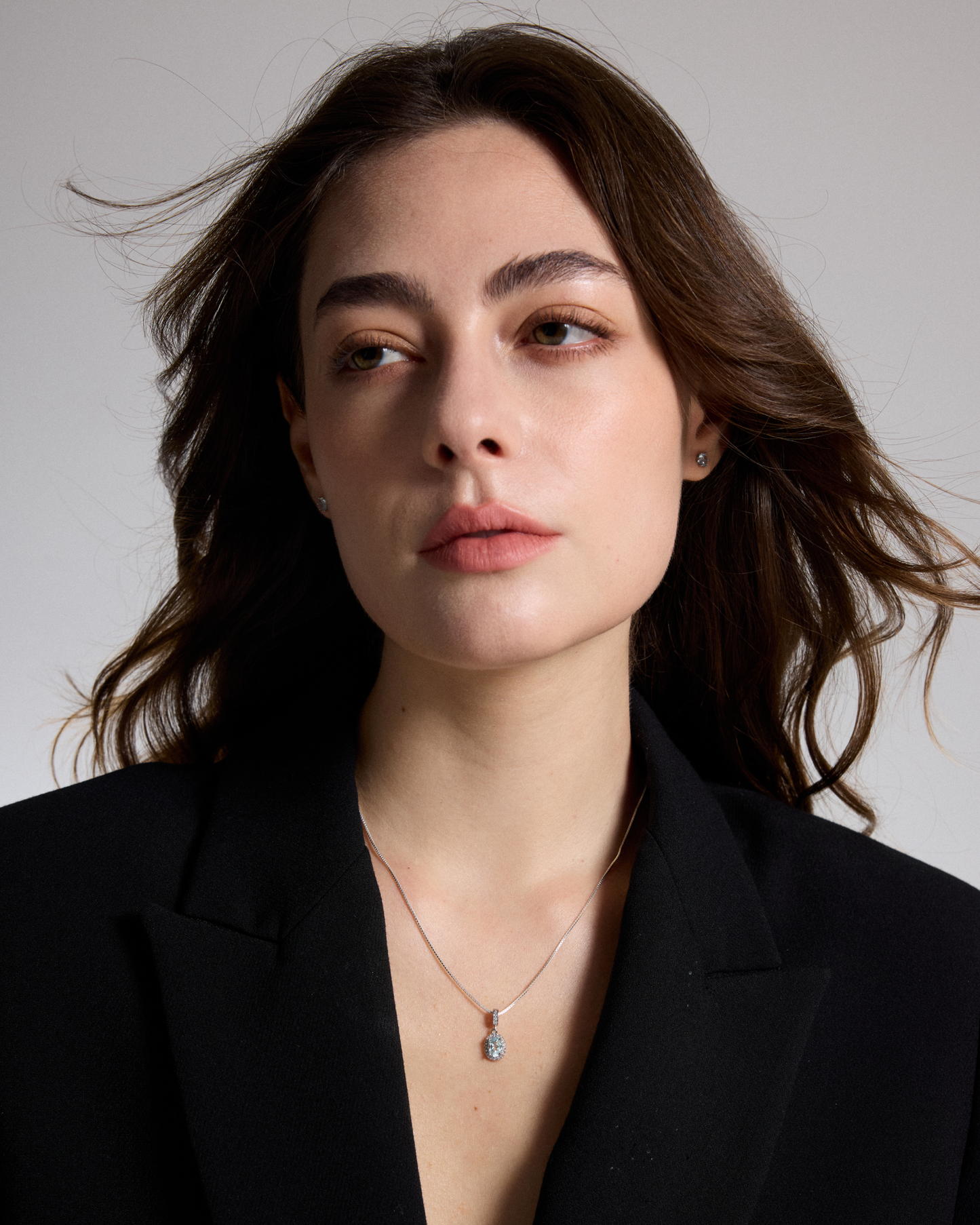 Aquamarine Ocean Whisper Silver Necklace