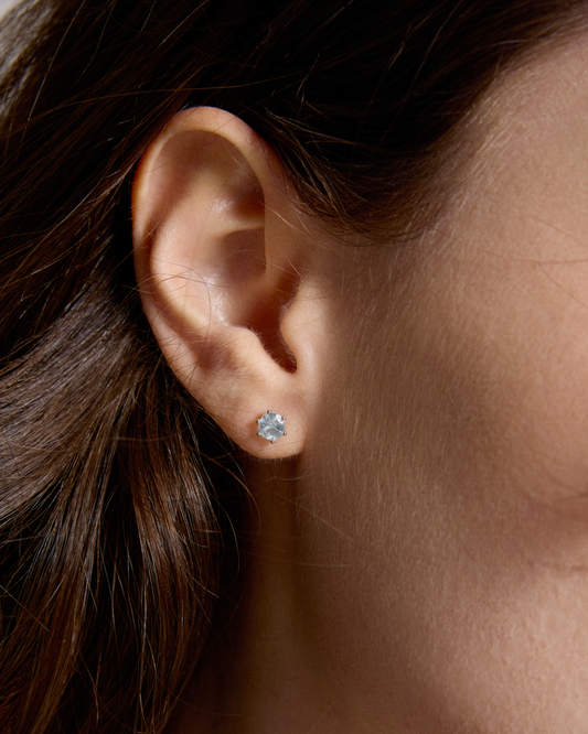 Aquamarine Ocean Whisper Stud Earrings