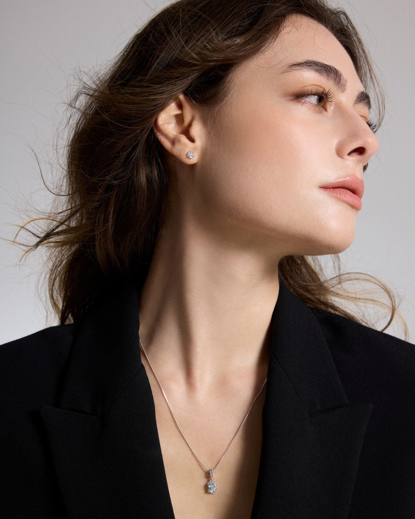 Aquamarine Ocean Whisper Stud Earrings