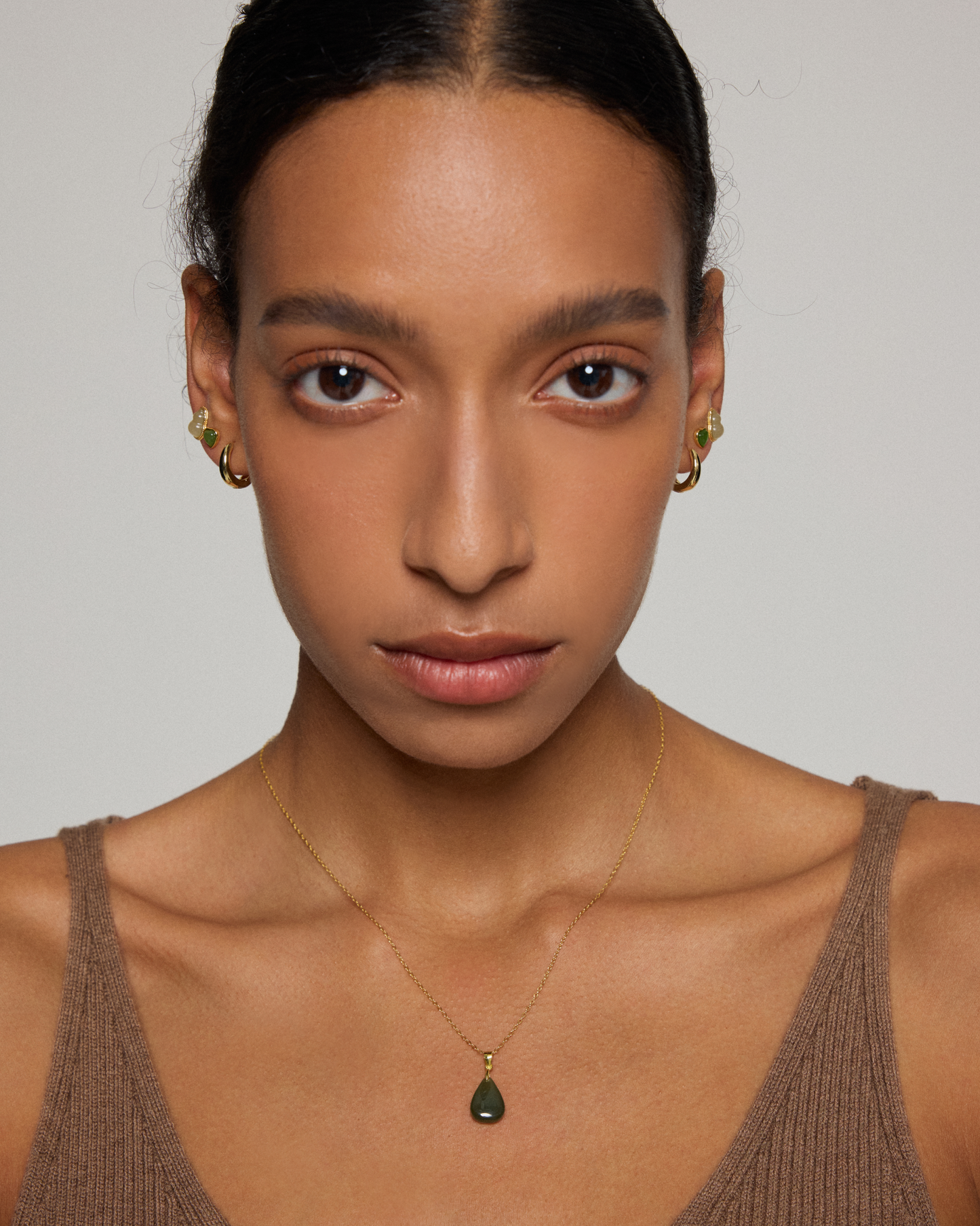 Dewdrop Jade Silver Necklace