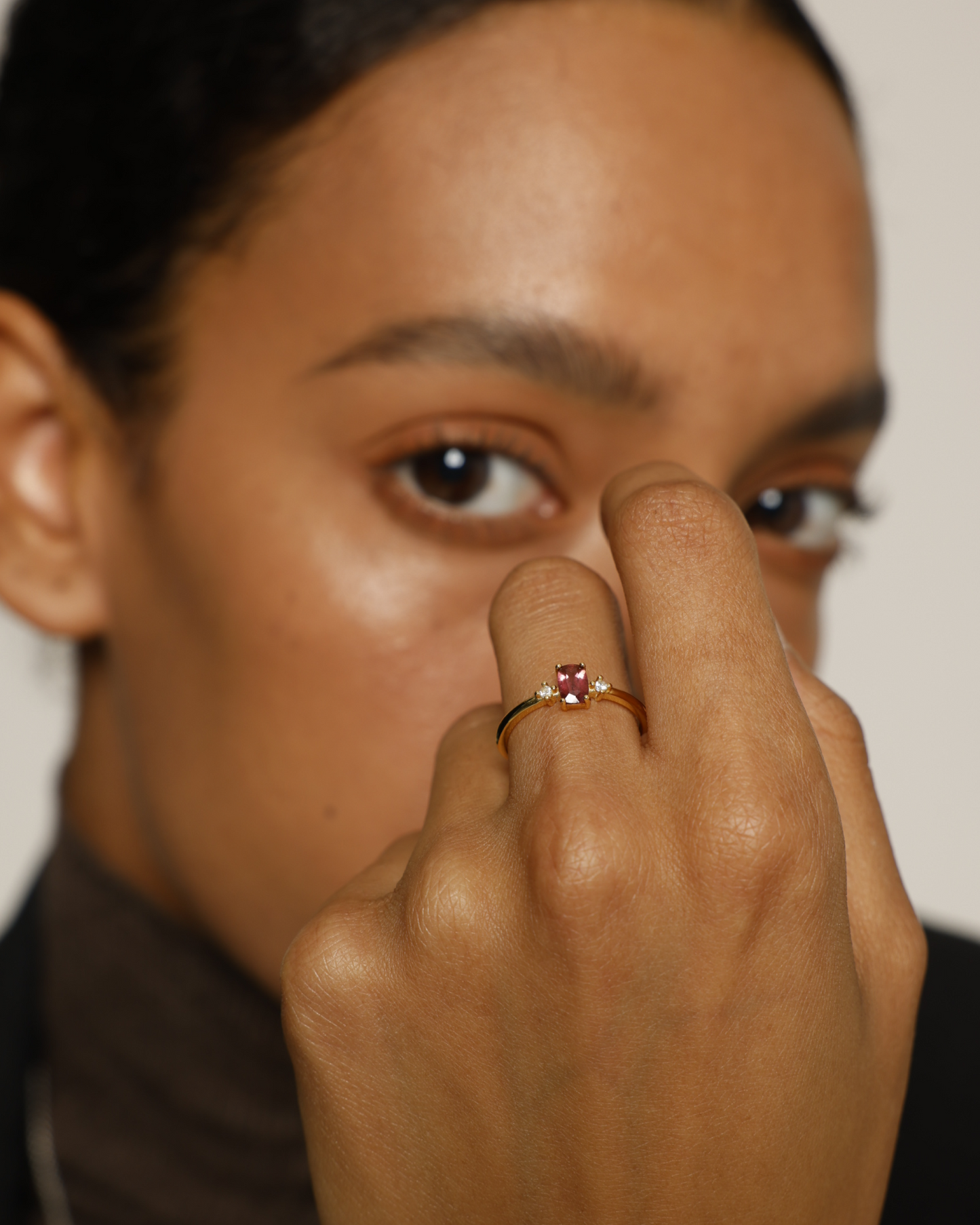 Velvet Sangria Garnet Silver Ring