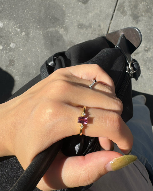 garnet silver ring streetlook