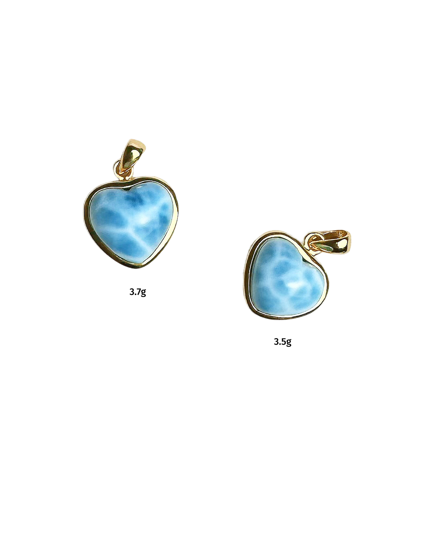 One-of-a-Kind Heart Shaped Larimar Silver Necklace