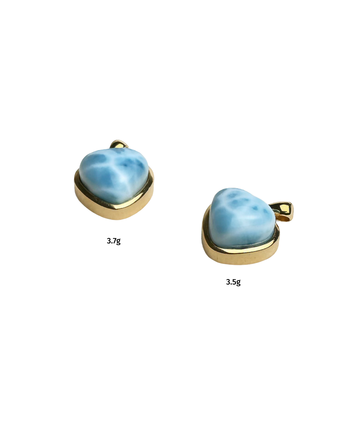 One-of-a-Kind Heart Shaped Larimar Silver Necklace