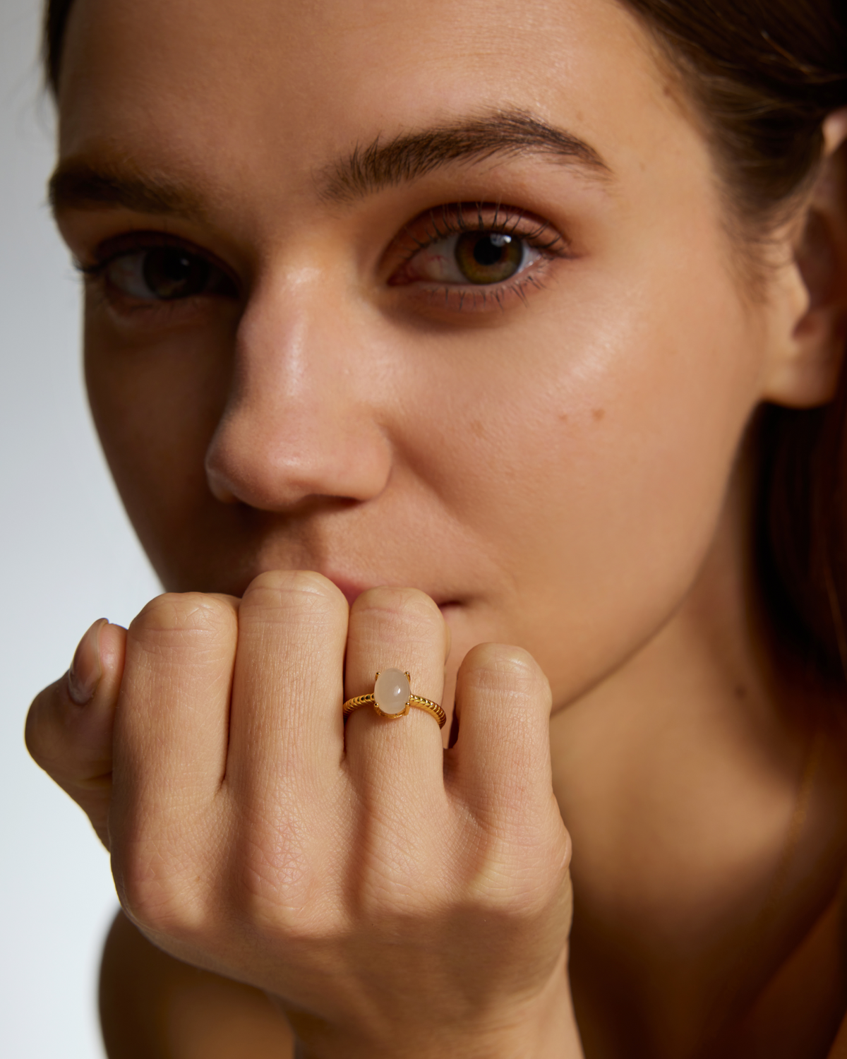 Blush Lotus Jade Ring
