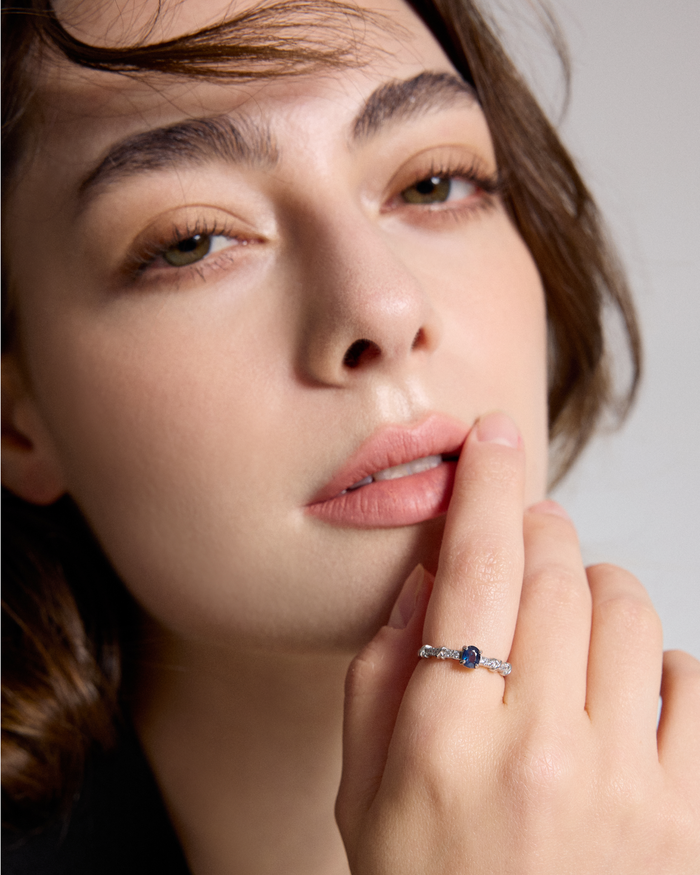 Midnight Glow Blue Sapphire Silver Ring