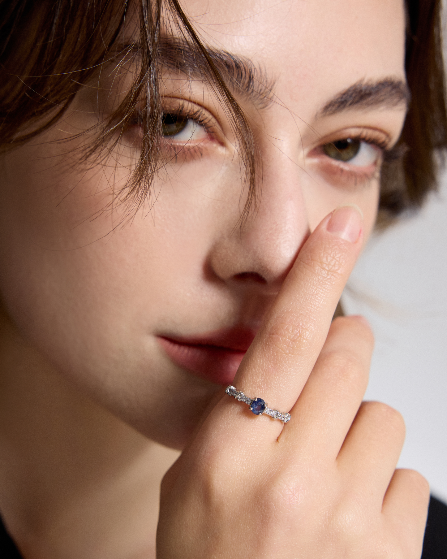 Midnight Glow Blue Sapphire Silver Ring