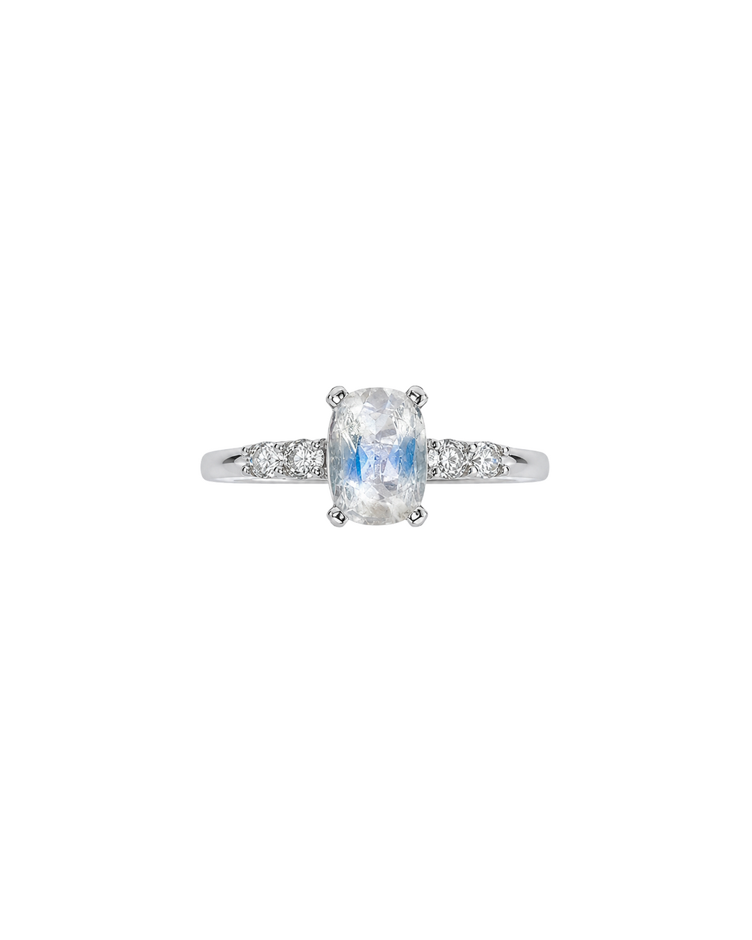 Moonlit Frame Rainbow Moonstone Ring