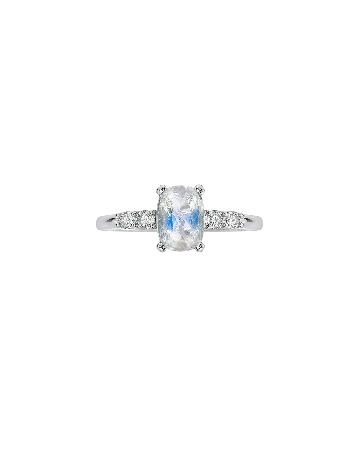 Moonlit Frame Rainbow Moonstone Ring