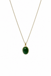 Oval Jade Pendant Necklace