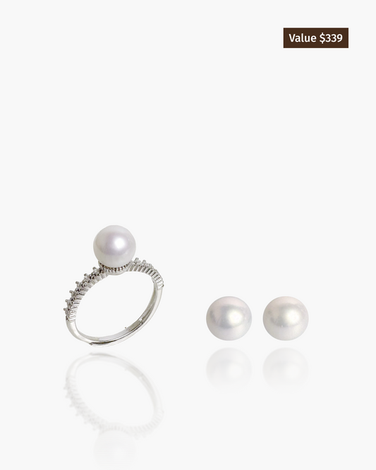 Flat White Pearl Set