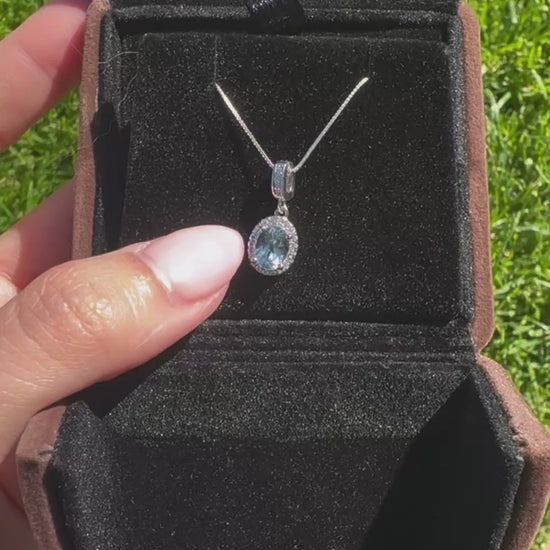 aquamarine ocean whisper silver necklace 