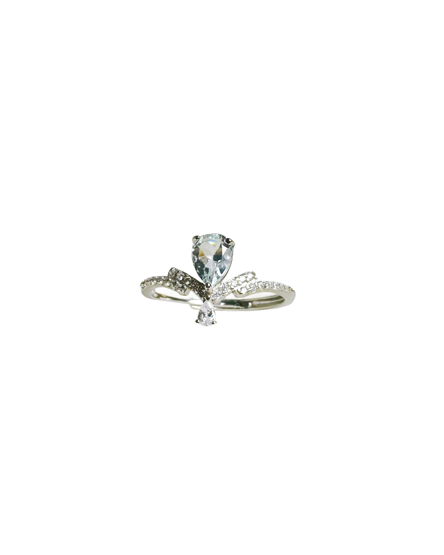 Promise in Blue Aquamarine Silver Ring