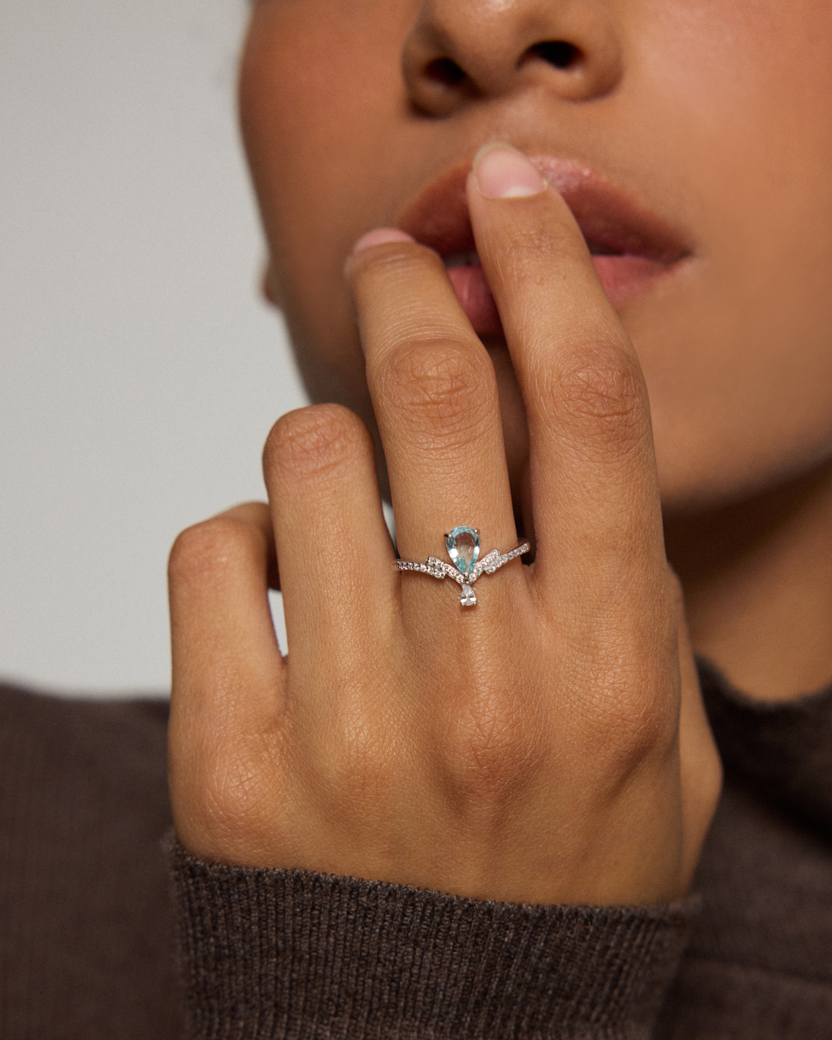 Promise in Blue Aquamarine Ring