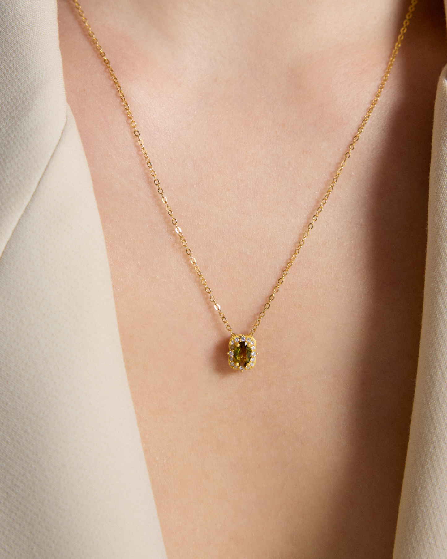 Enchanted Mirror Tourmaline Silver Necklace