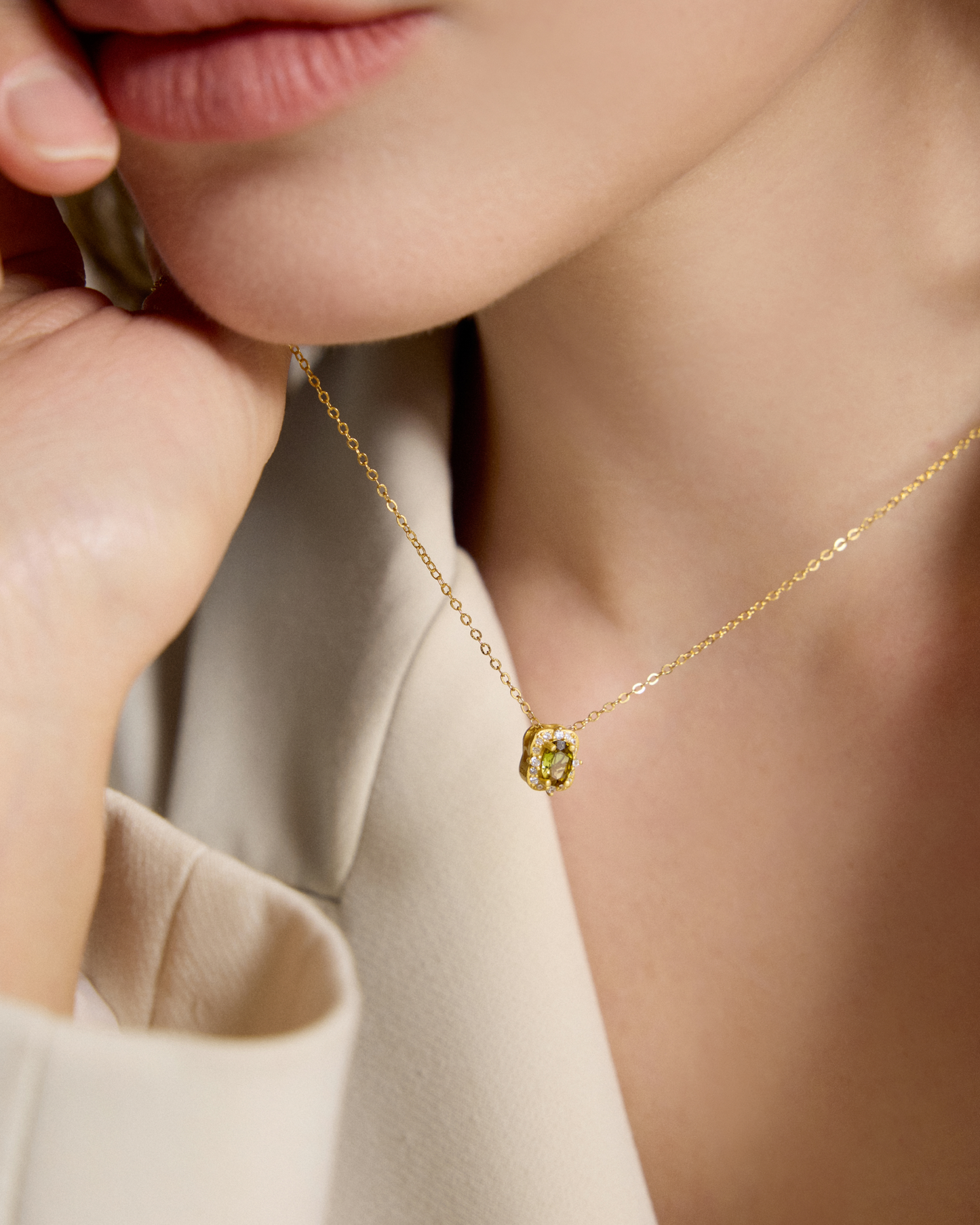 Enchanted Mirror Tourmaline Silver Necklace