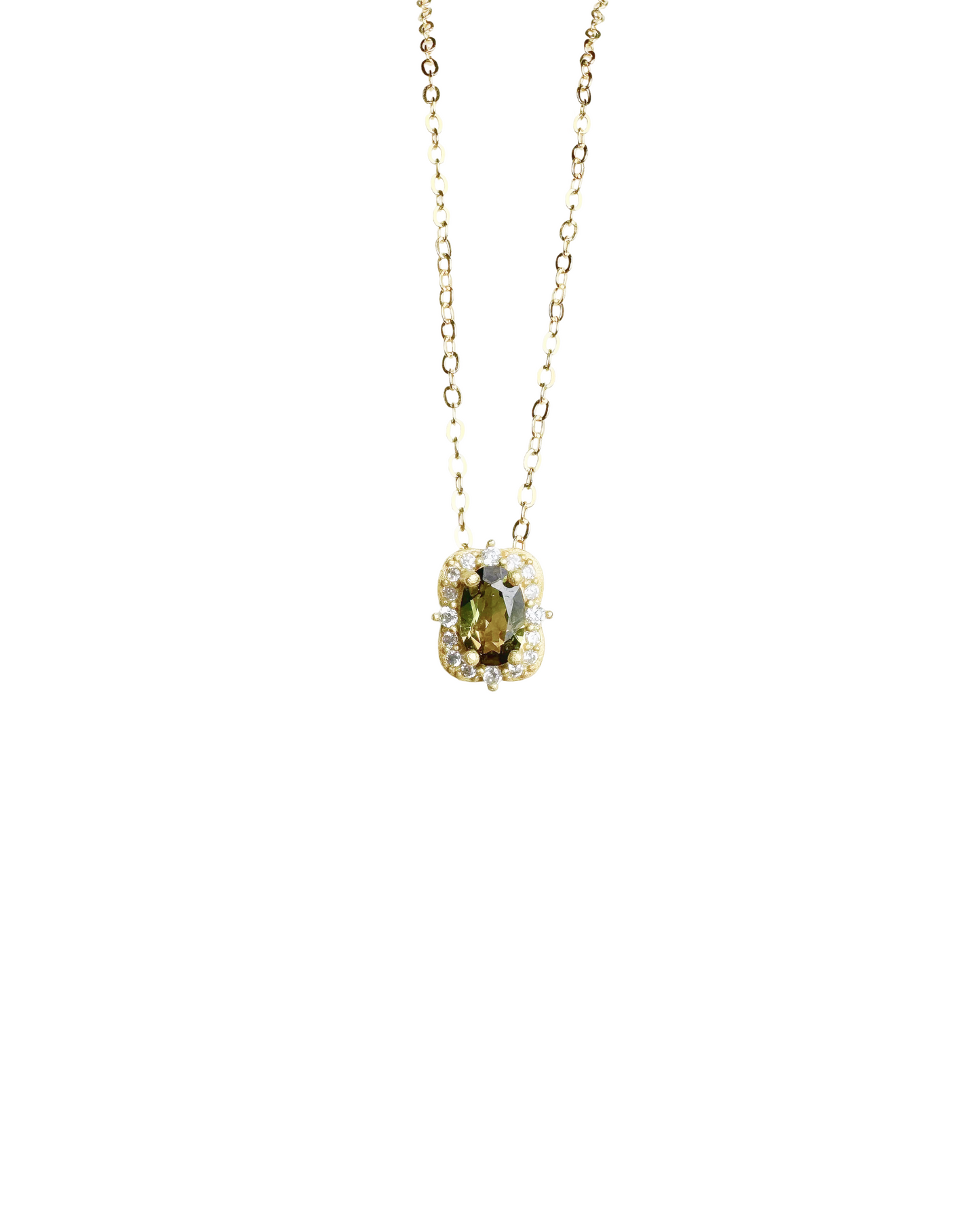 Enchanted Mirror Tourmaline Silver Necklace