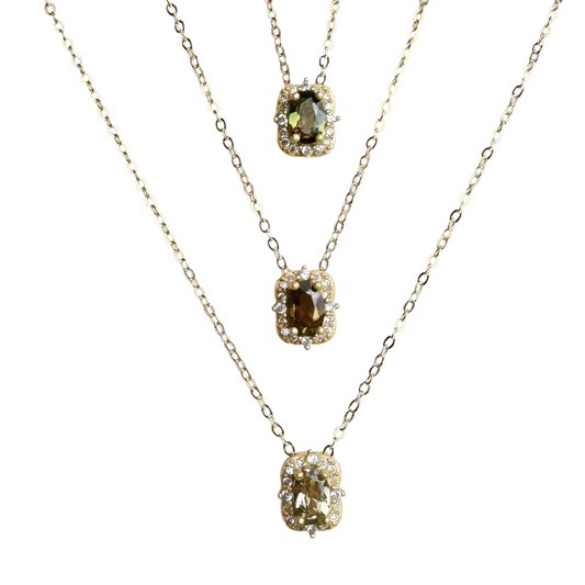 Enchanted Mirror Tourmaline Silver Necklace