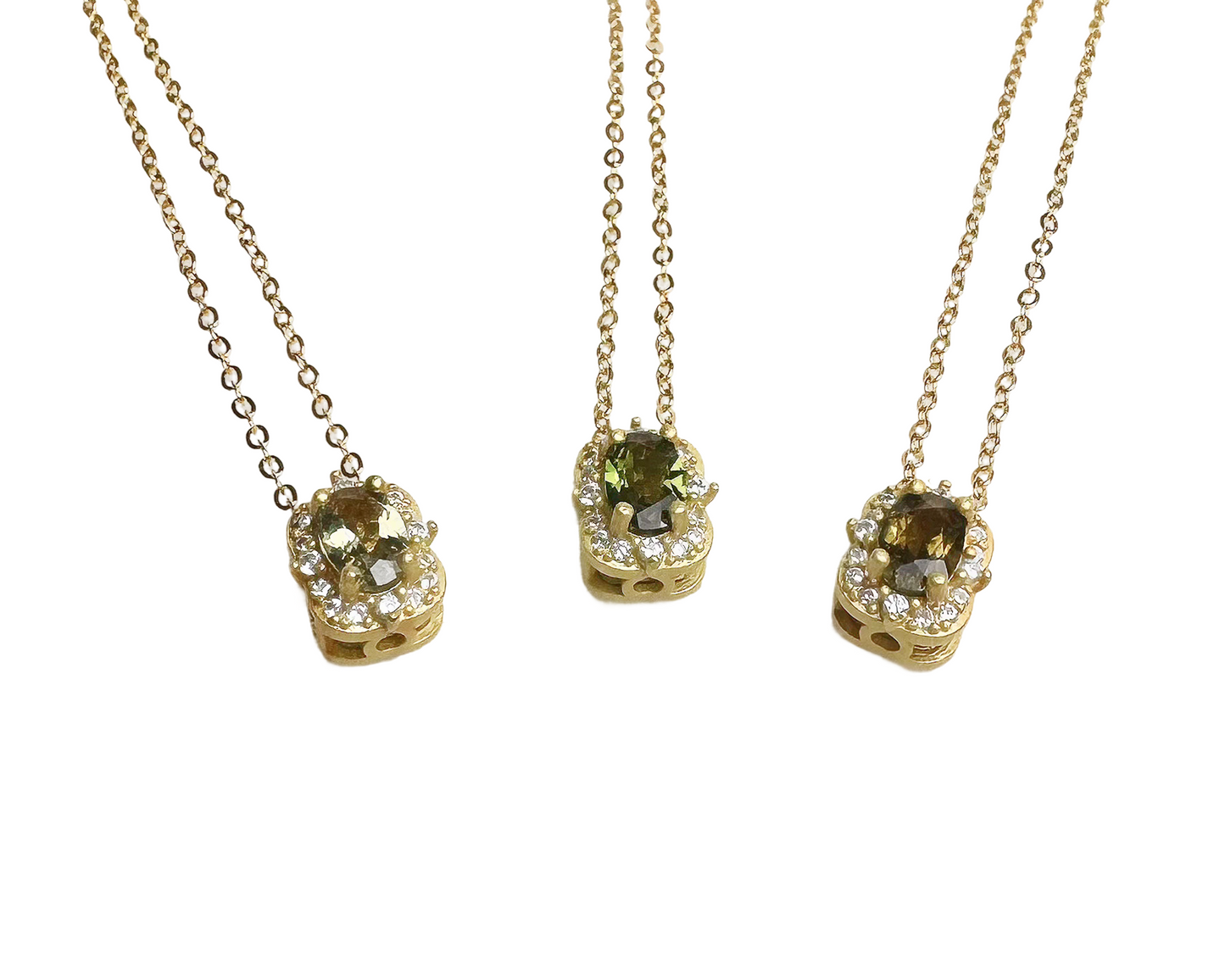 Enchanted Mirror Tourmaline Silver Necklace