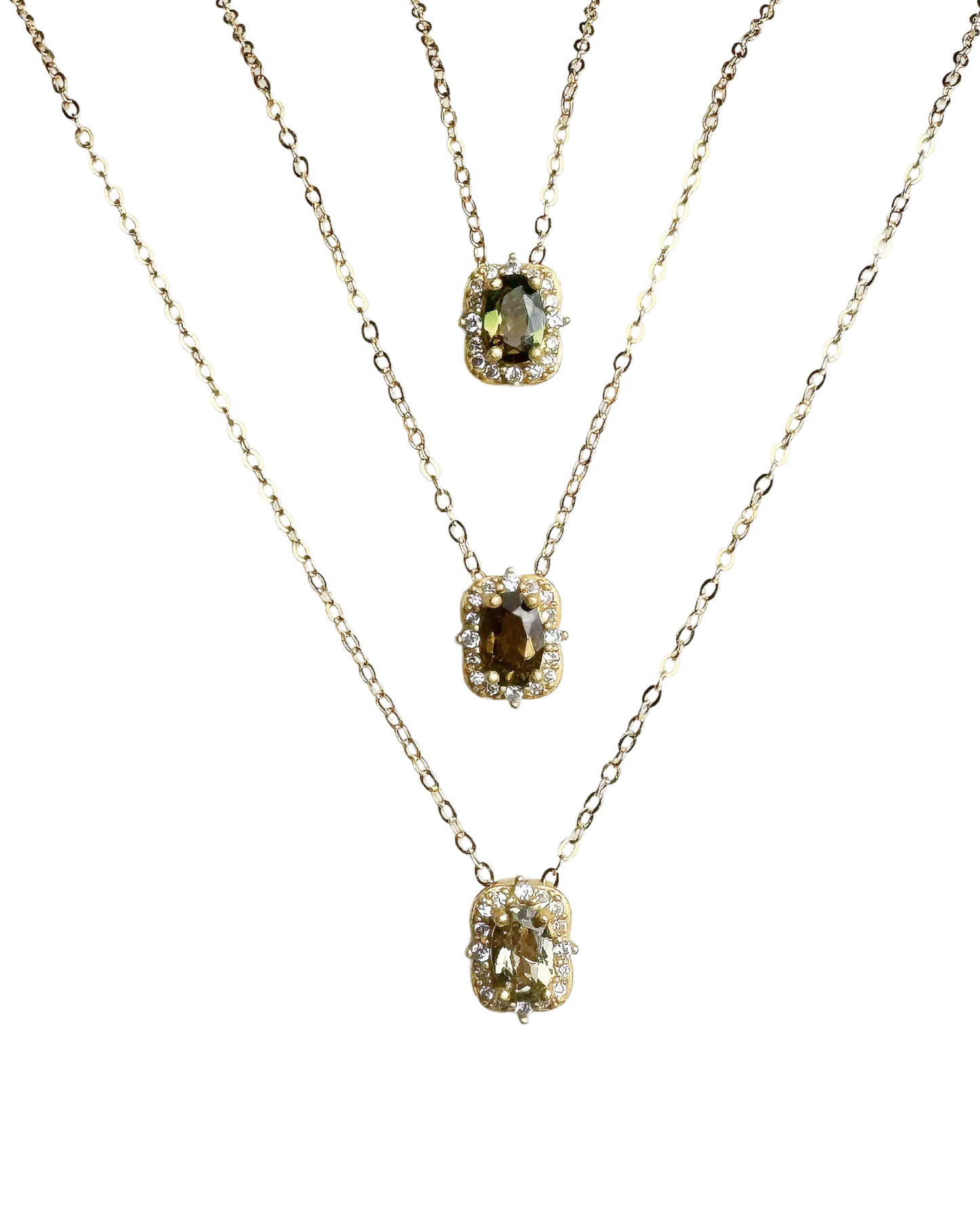 Enchanted Mirror Tourmaline Silver Necklace