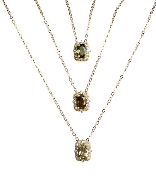 Enchanted Mirror Tourmaline Silver Necklace