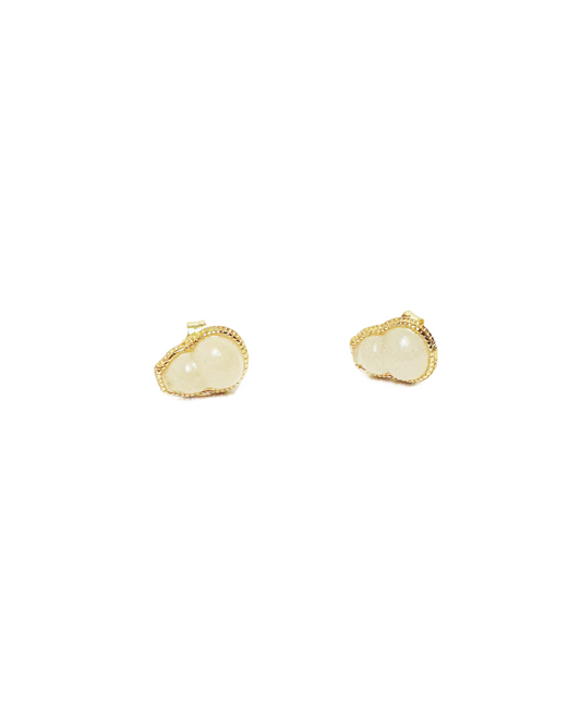 White Blessing Stud Earrings