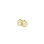 gourd-shaped white jade stud earrings